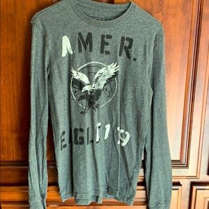 Long-sleeve grey t-shirt - American Eagle